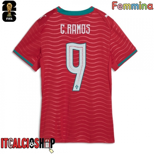 Portogallo Goncalo Ramos #9 Prima Maglia Femmina Mondiali 2026 Manica Corta